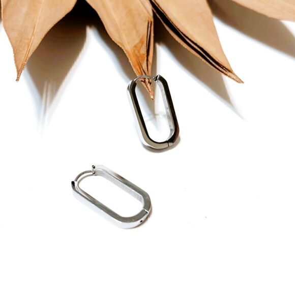 Silver hoop cuff earrings #241 - Picture 2 of 3